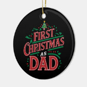 Erste Weihnachten als Vater, der Weihnachten passt Keramik Ornament (Links)