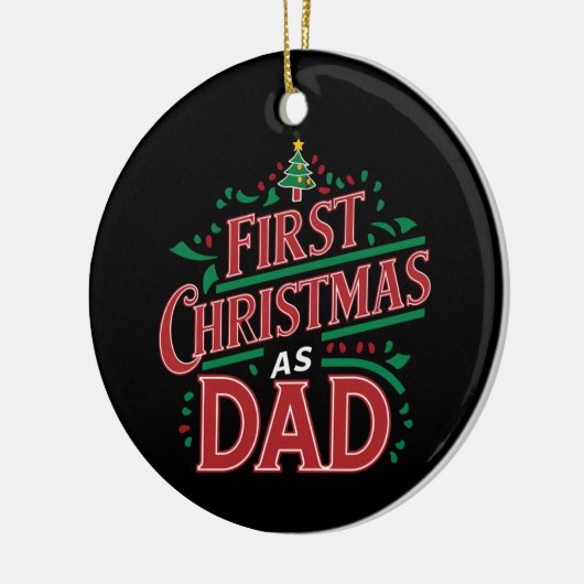 Erste Weihnachten als Vater, der Weihnachten passt Keramik Ornament (Links)