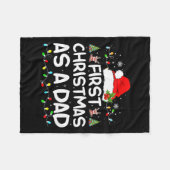 Erste Weihnachten als Vater Funny New Dad Weihnach Fleecedecke (Vorderseite (Horizontal))