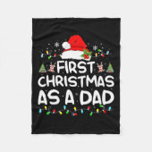 Erste Weihnachten als Vater Funny New Dad Weihnach Fleecedecke (Vorderseite)