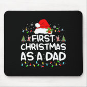 Erste Weihnachten als Vater Funny New Dad Weihnach Mousepad (Vorne)