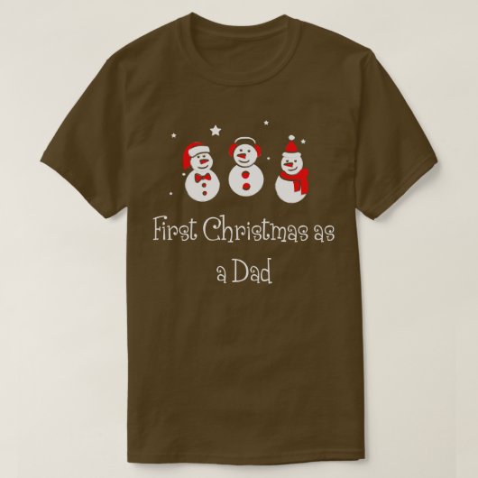Erste Weihnachten als Vater Funny Weihnachten Weih T-Shirt (Design vorne)