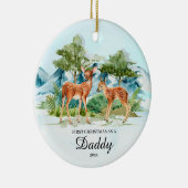 Erste Weihnachten als Vater Hirsch Keepake Weihnac Keramik Ornament (Rechts)