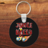 Erste Weihnachten als Vater Jingle Volleyball Papa Schlüsselanhänger (Vorderseite)