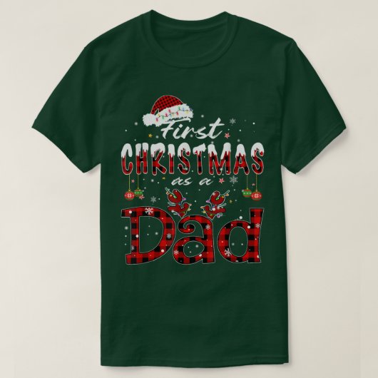 Erste Weihnachten als Vater New Daddy 1. Weihnacht T-Shirt (Design vorne)