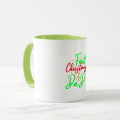Erste Weihnachten als Vater - Tasse (Vorderseite Links)