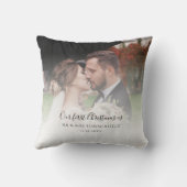 Erste Weihnachten als Verheiratete Hochzeit Foto C Kissen (Rückseite)