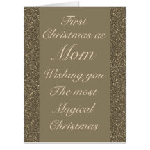 Erste Weihnachten als Weihnachtskarte für Mutter