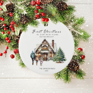 Erste Weihnachten auf unserer neuen Zuhause 1 Ki Keramik Ornament