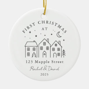 Erste Weihnachten auf unserer neuen Zuhause - Hous Keramik Ornament
