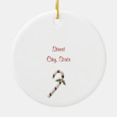 Erste Weihnachten auf unserer neuen Zuhause Keramik Ornament (Hinten)