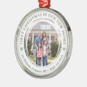 Erste Weihnachten auf unserer neuen Zuhause Ornament Aus Metall (Links)