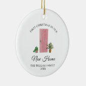 Erste Weihnachten auf unserer neuen Zuhause Weihna Keramik Ornament (Rechts)