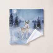 Erste Weihnachten, Baby Dei, Winterlandschaft Badhandtuch Set (Waschlappen)