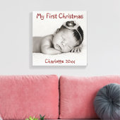 Erste Weihnachten, Baby-Foto, Name Leinwanddruck (Insitu (Wohnzimmer))