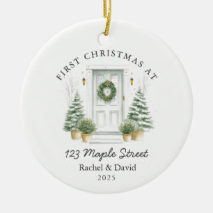 Erste Weihnachten bei New Address - Red Door Keramik Ornament