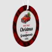 Erste Weihnachten der Vintagen Großeltern Ornament (Vorderseite)