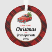 Erste Weihnachten der Vintagen Großeltern Ornament (Rückseite)