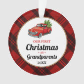 Erste Weihnachten der Vintagen Großeltern Ornament (Vorderseite)