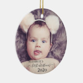 Erste Weihnachten, Foto Urlaub Keramik Ornament (Rechts)