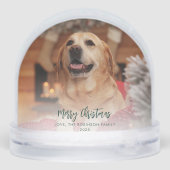 Erste Weihnachten Fotos mit dem Haustier Custom Schneekugeln (Rückseite)