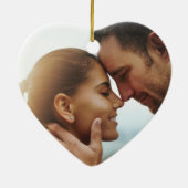 Erste Weihnachten Frau Winter Branch Einfaches Fot Keramik Ornament (Hinten)