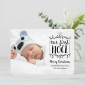 Erste Weihnachten-frohe Feiertagskarte (Stehend Vorderseite)