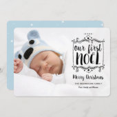 Erste Weihnachten-frohe Feiertagskarte (Vorne/Hinten)