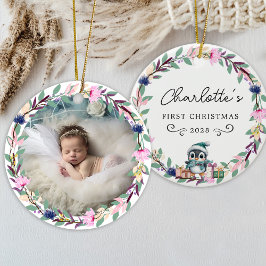 Erste Weihnachten für das Baby - Rustikaler Kleide Keramik Ornament
