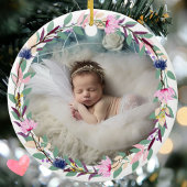 Erste Weihnachten für das Baby - Rustikaler Kleide Keramik Ornament