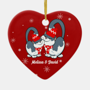 Erste Weihnachten gemeinsam.Custom Weihnachtsschmu Keramikornament