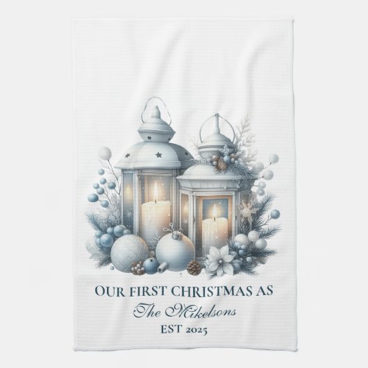 Erste Weihnachten Geschirrtuch (Vertikal)