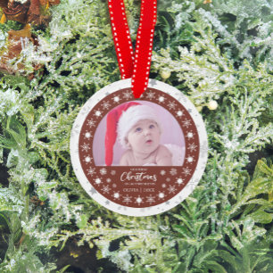 Erste Weihnachten Großeltern 2-Foto Keepake Ornament