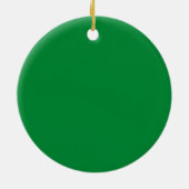 Erste Weihnachten Grün und Rot Punkte Keramik Ornament (Hinten)
