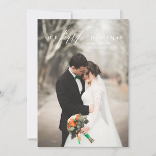 Erste Weihnachten Herr & Mrs. Holiday Foto Card