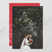 Erste Weihnachten Herr & Mrs. Holiday Foto Card (Vorne/Hinten)