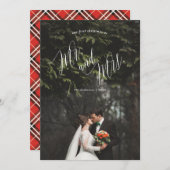 Erste Weihnachten Herr & Mrs. Holiday Foto Card (Vorne/Hinten)