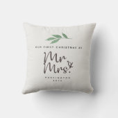 Erste Weihnachten Herr und Frau Heirloom Throw Pil Kissen (Rückseite)