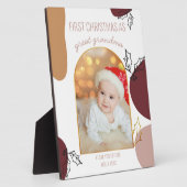 Erste Weihnachten | Holly Shapes Gold Arch Foto Fotoplatte (Seite)