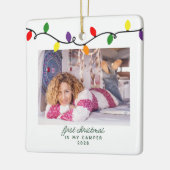 Erste Weihnachten im Campingplatz RV farbenfrohe L Keramikornament (Links)