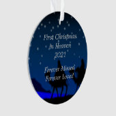 Erste Weihnachten im Himmel 2021 - Bilderverzierun Ornament (Vorderseite)