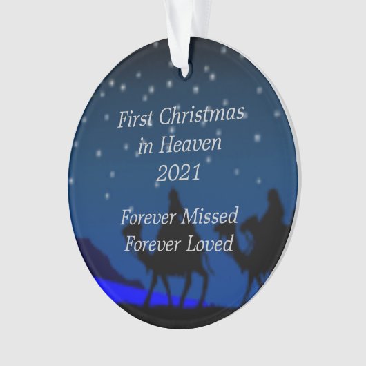 Erste Weihnachten im Himmel 2021 - Bilderverzierun Ornament (Vorderseite)