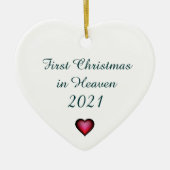 Erste Weihnachten im Himmel 2021 Keramik Ornament (Vorne)