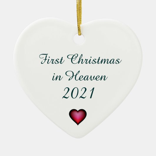 Erste Weihnachten im Himmel 2021 Keramik Ornament (Vorne)