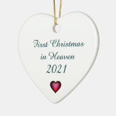 Erste Weihnachten im Himmel 2021 Keramik Ornament (Links)