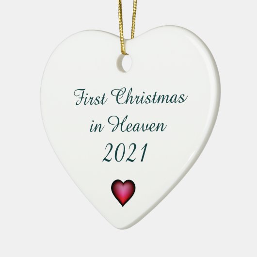 Erste Weihnachten im Himmel 2021 Keramik Ornament (Links)