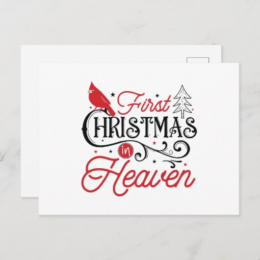 Erste Weihnachten im Himmel Postkarte (Vorne/Hinten)