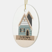 Erste Weihnachten im neuen Haus Keramik Ornament (Links)