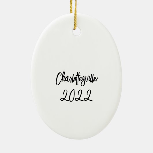 Erste Weihnachten im neuen Haus Keramik Ornament (Hinten)