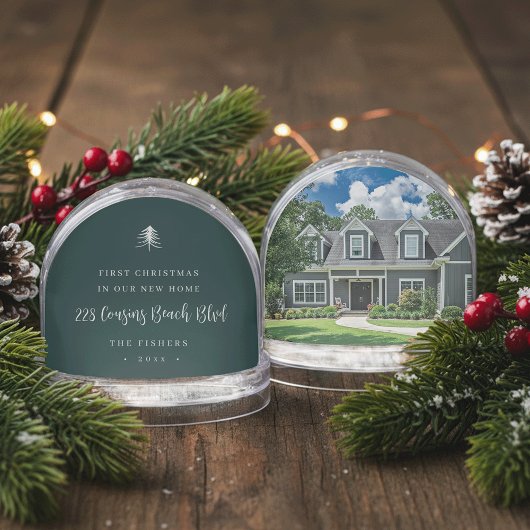 Erste Weihnachten im New Zuhause Foto Schneekugeln